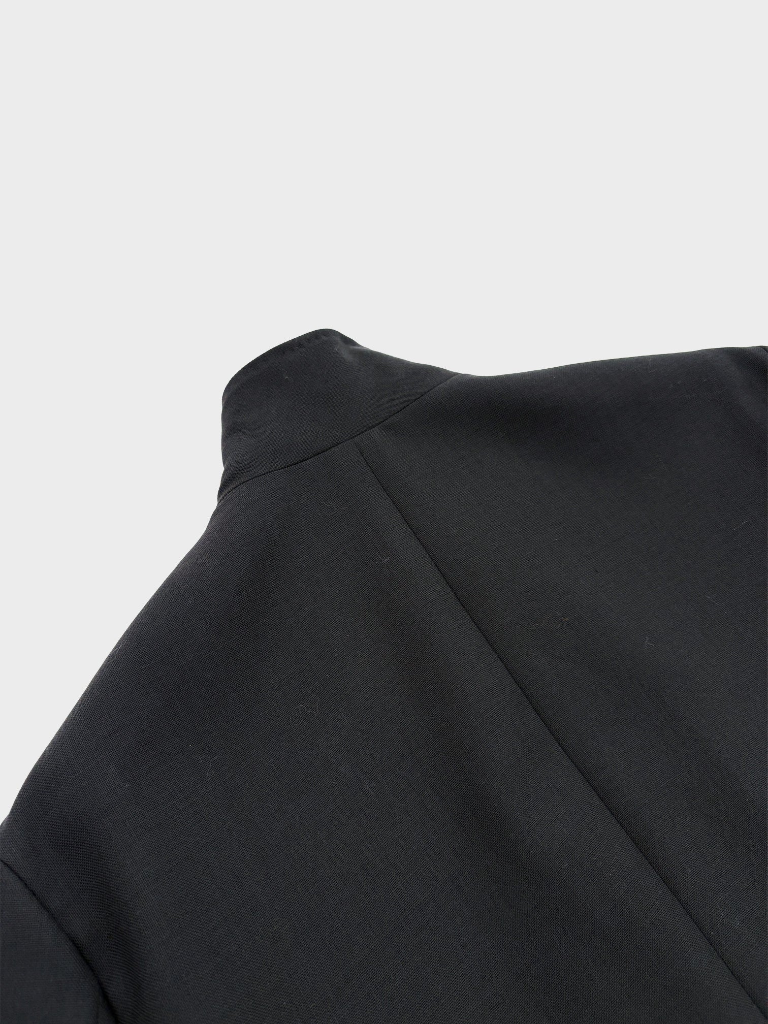 RAINMAKER / SHAWL COLLAR BELTED JACKET (BLACK)