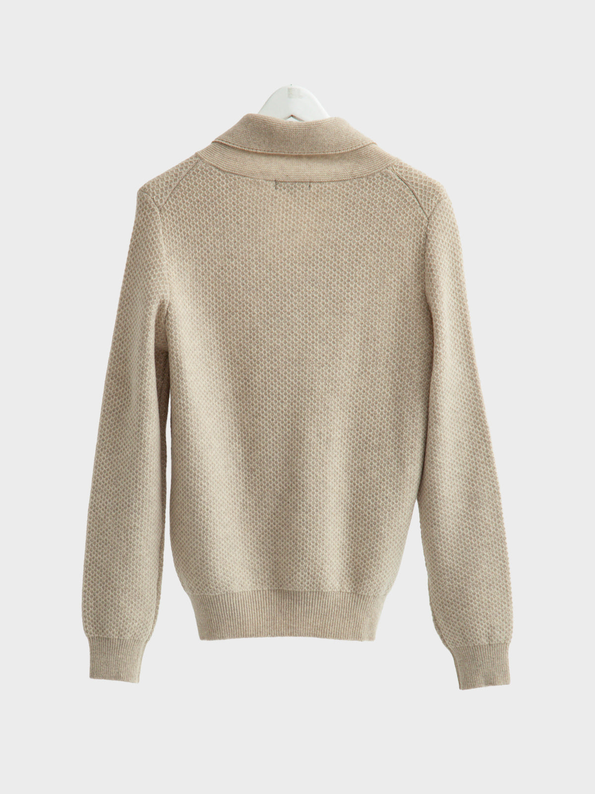 【10月24日(土)発売)】SOSHIOTSUKI / SHAWL COLLAR KNIT SWEATER (BEIGE)