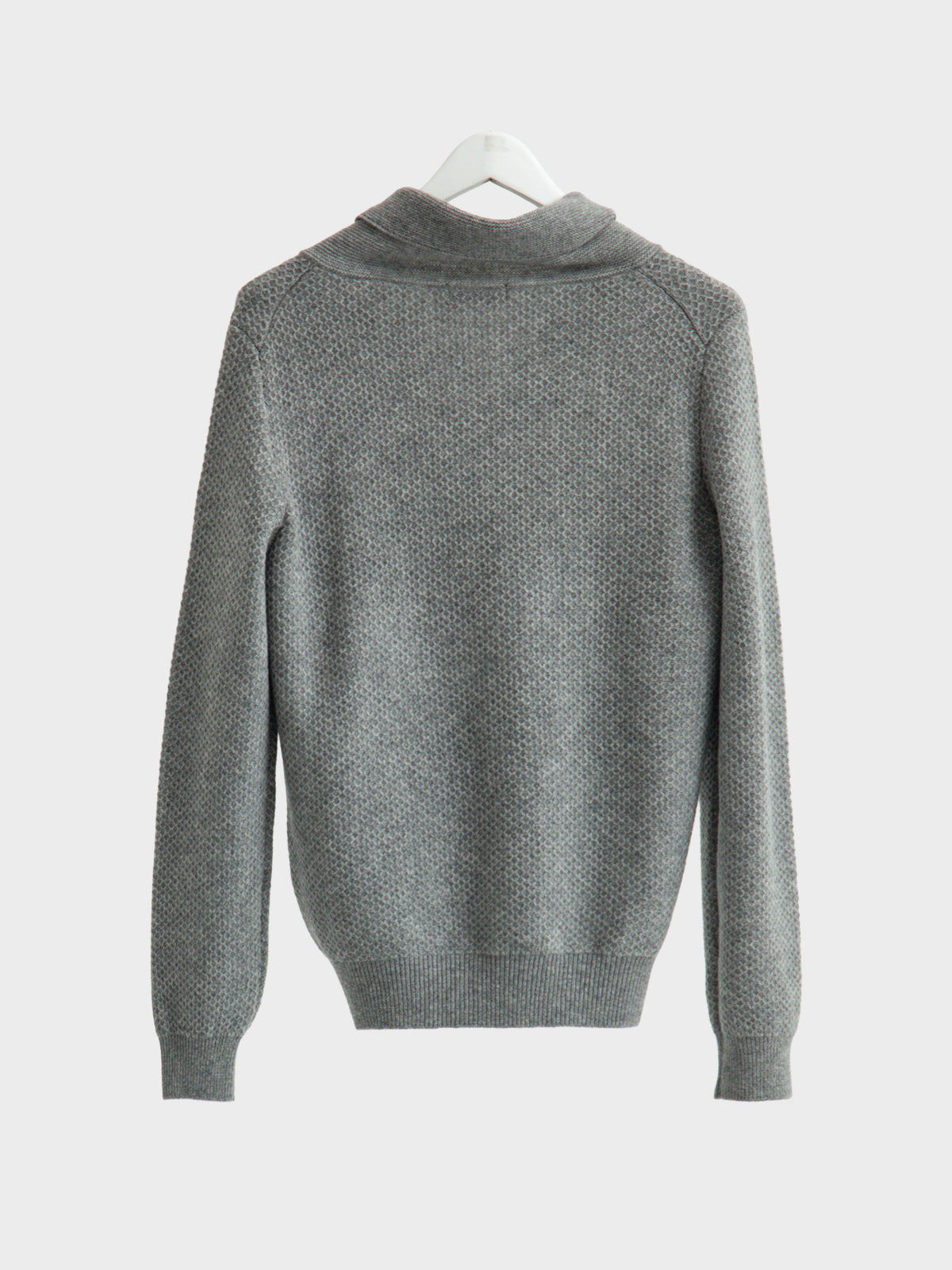 【10月24日(土)発売)】SOSHIOTSUKI / SHAWL COLLAR KNIT SWEATER (GREY)
