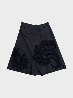 TAAKK / SHORT WRAP PANTS (BLACK)