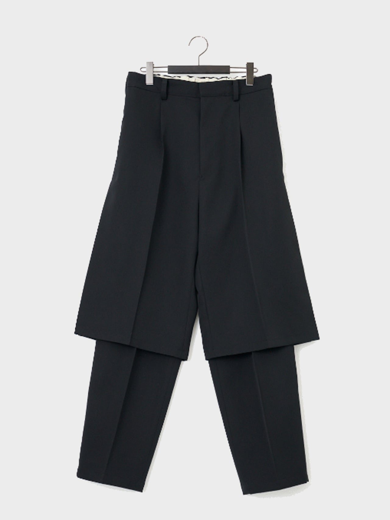 【7月入荷予定】UJOH / SIDE PLESTS LAYERED PNT (BLACK)
