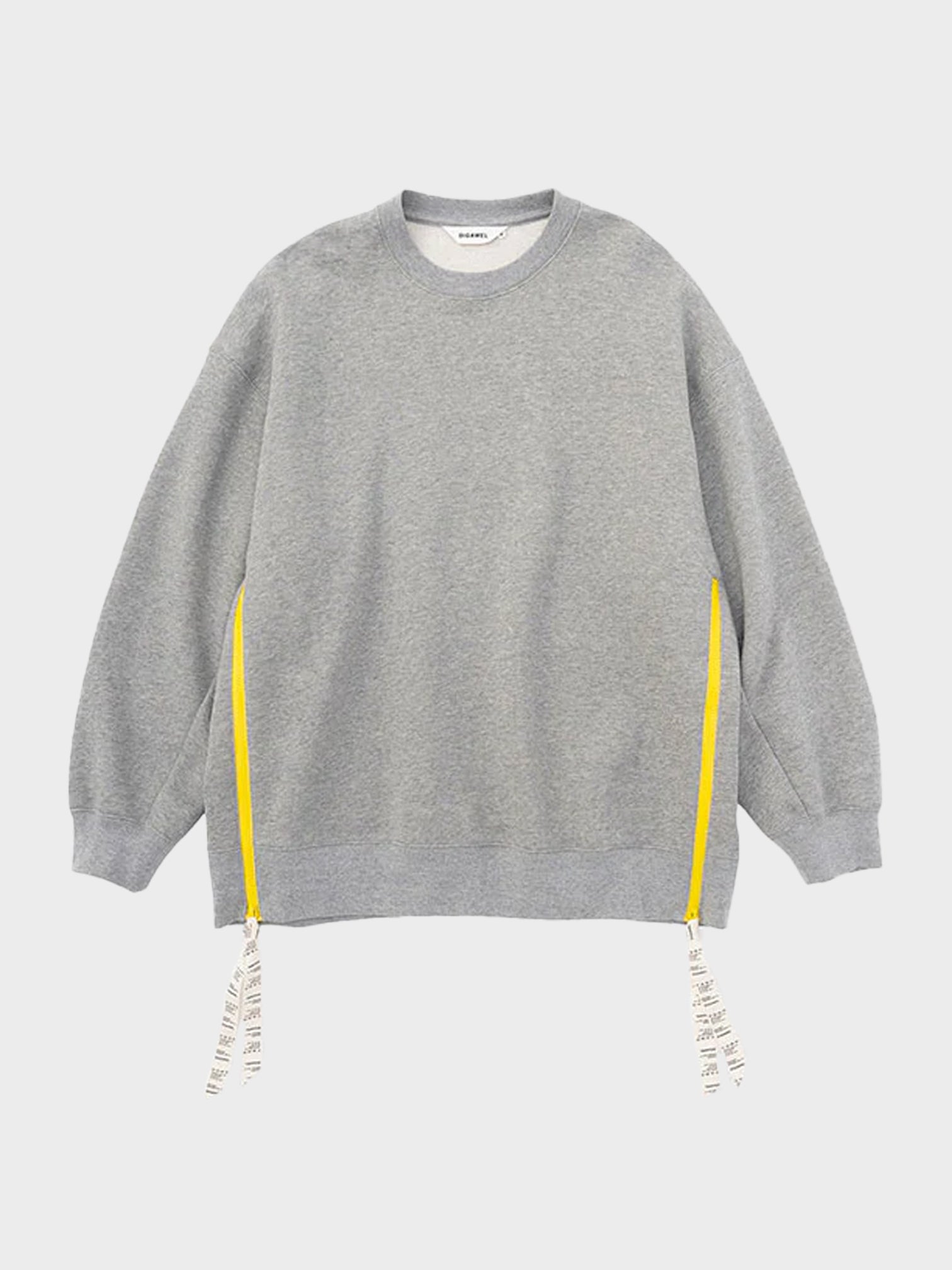DIGAWEL / SIDE ZIP SWEAT SHIRT (YELLOW)