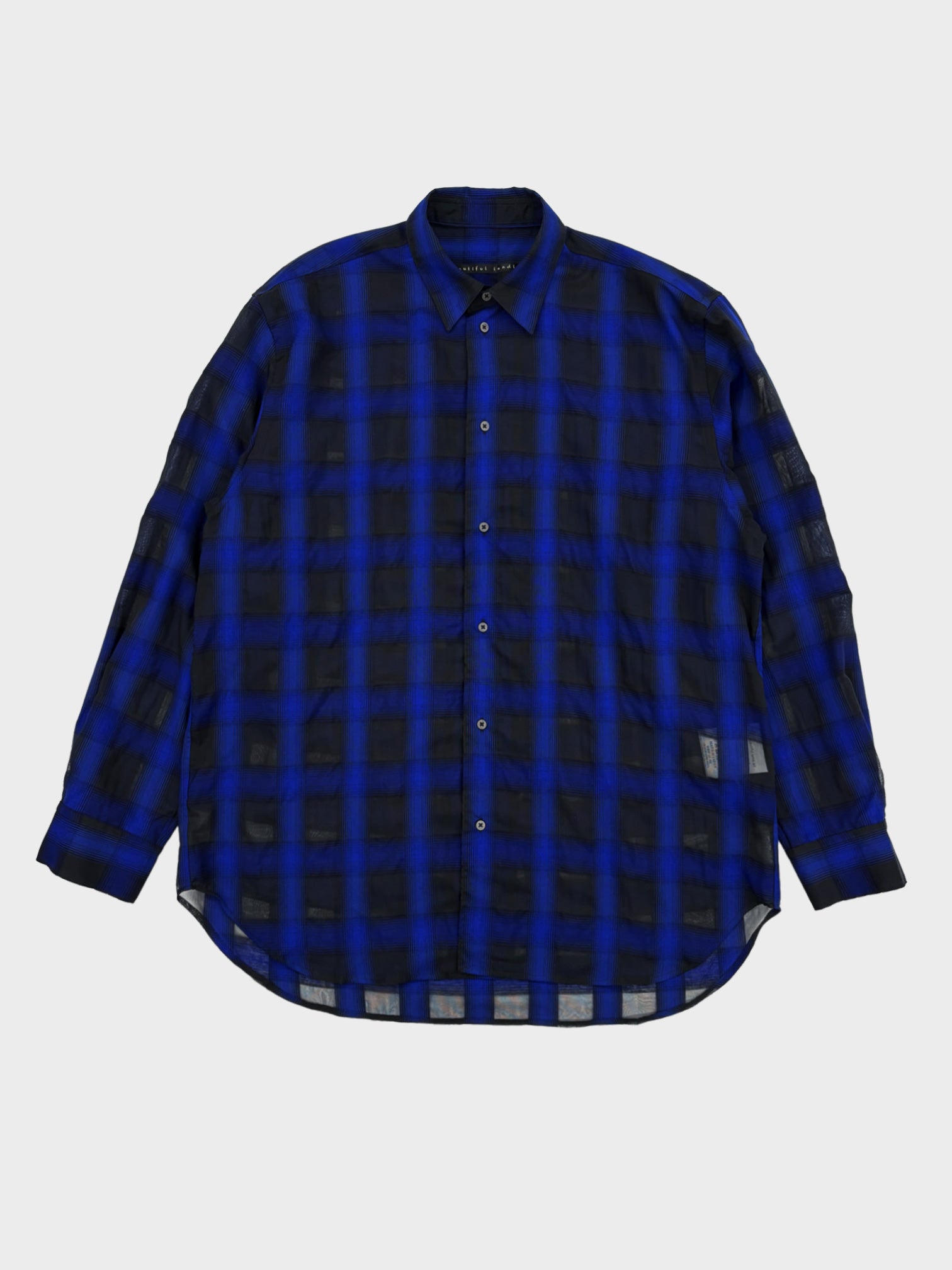 my beautiful landlet / SIZZLE CHECK SHIRT (BLUE CHECK)
