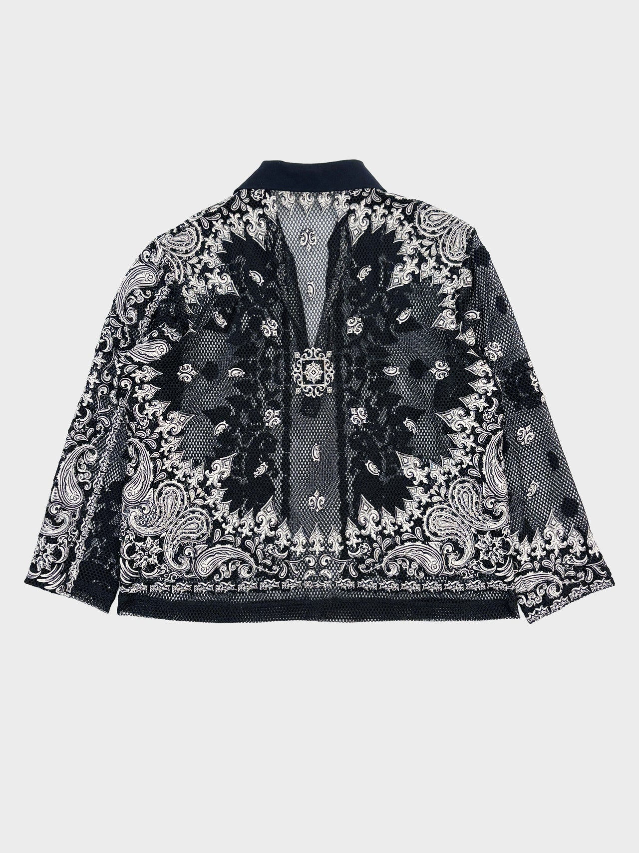 TAAKK / EUROPEAN MOTIF MESH SKIPPER SHIRT (BLACK)