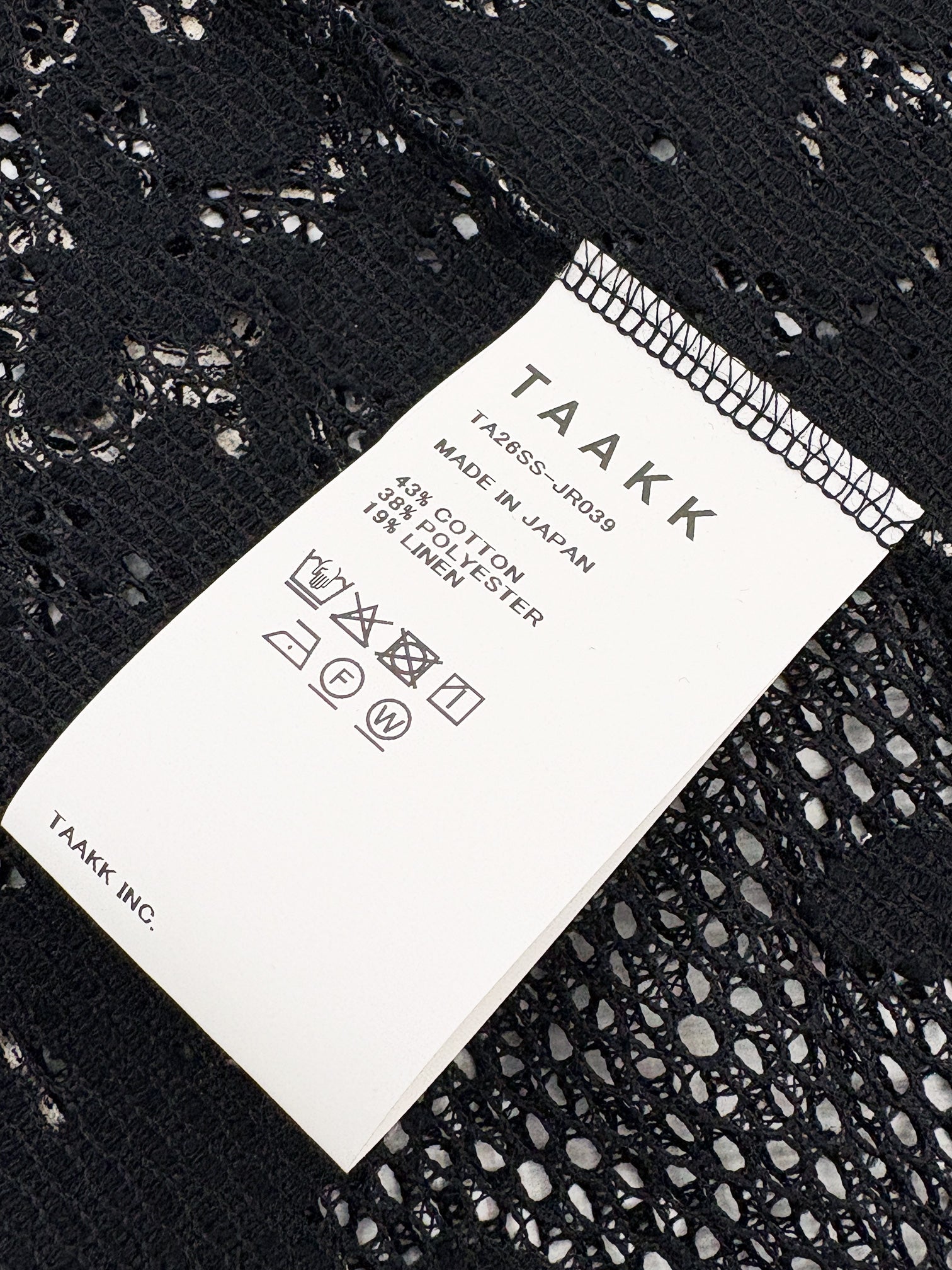 TAAKK / EUROPEAN MOTIF MESH SKIPPER SHIRT (BLACK)