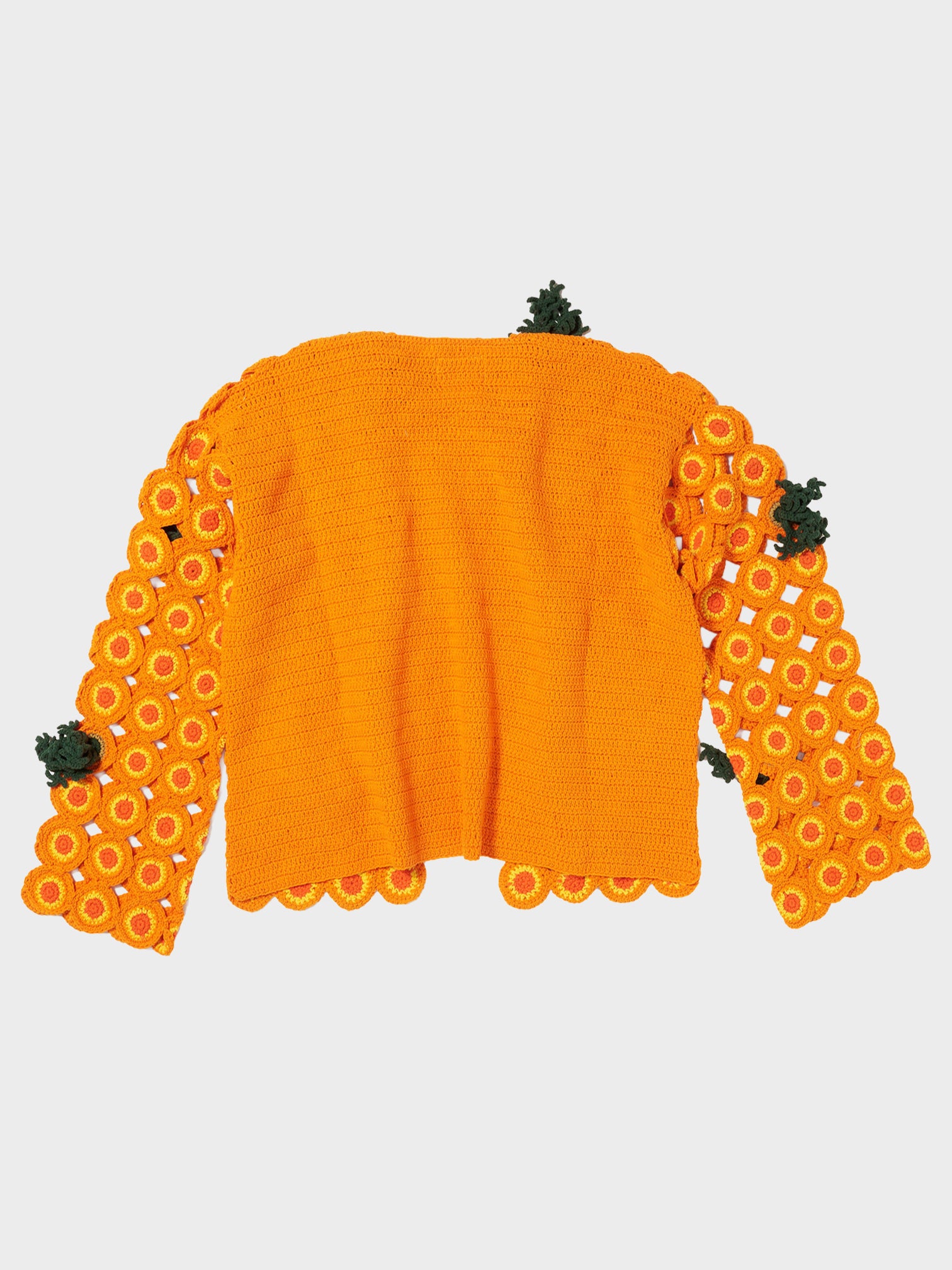 doublet / SLICED CARROT CROCHET CARDIGAN (ORANGE)