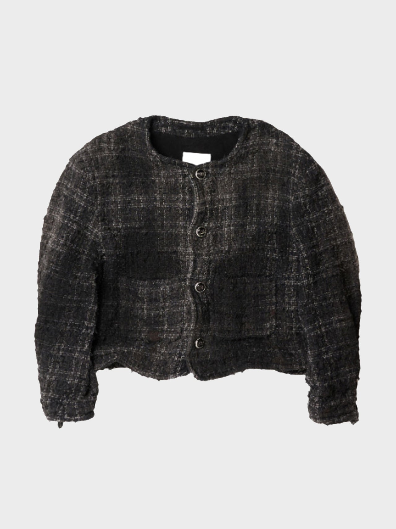 【7月入荷予定】doublet / SMOG AIR STAINED TWEED JACKET (BLACK)