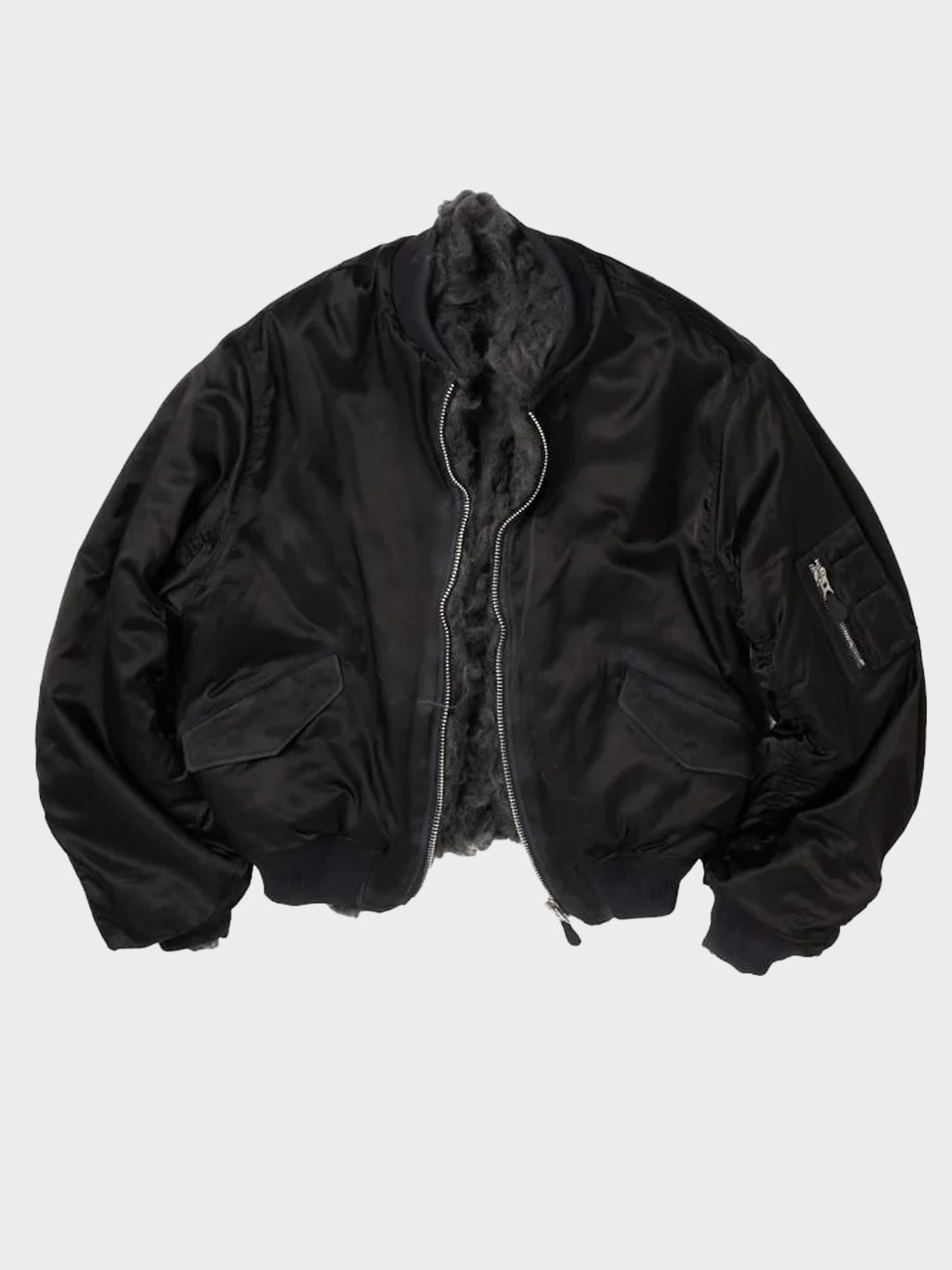 【8月15日(土)12:00発売】doublet / SMOKE FUR BOMBER JACKET (BLACK)