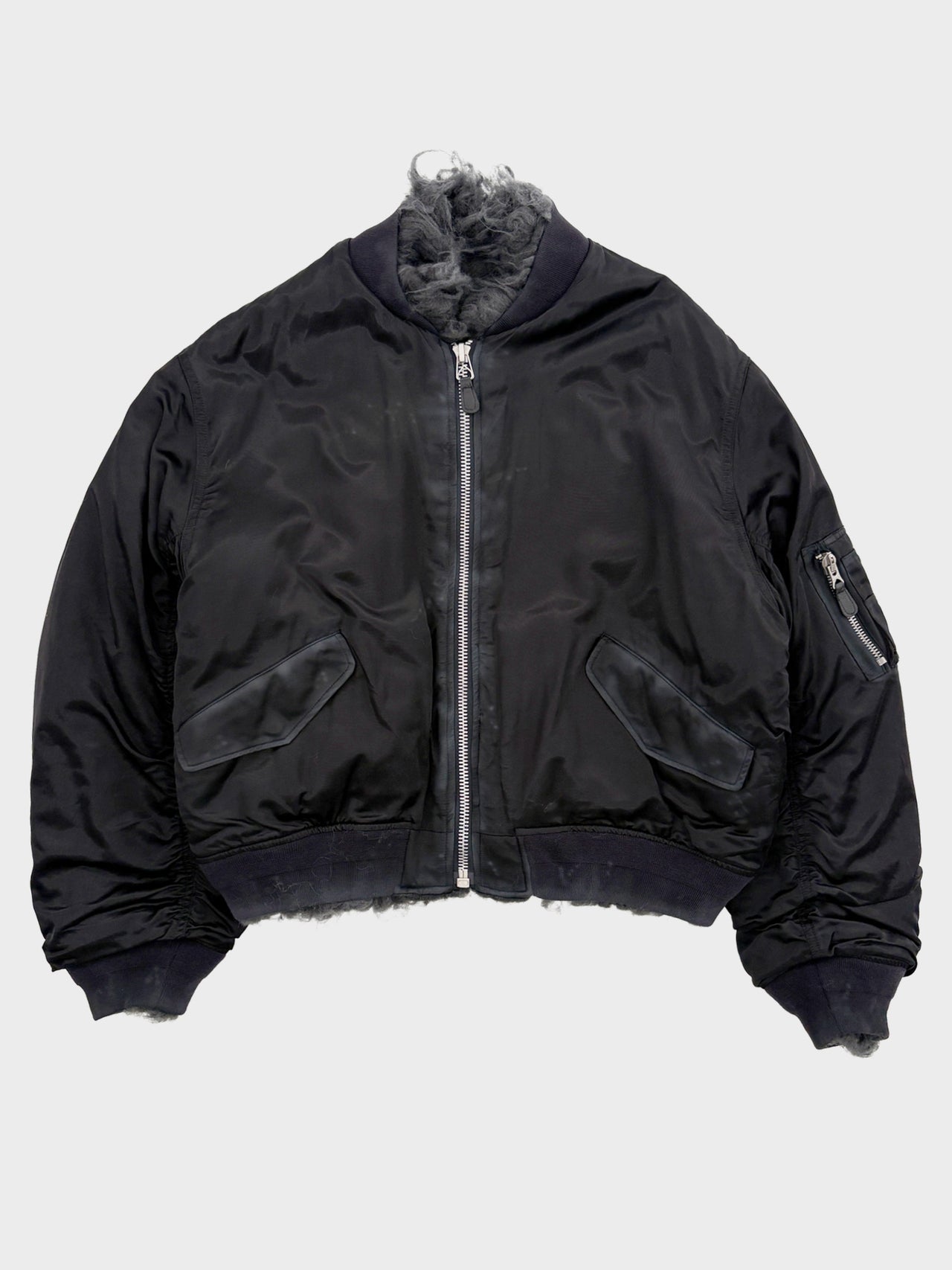 【8月15日(土)12:00発売】doublet / SMOKE FUR BOMBER JACKET (BLACK)
