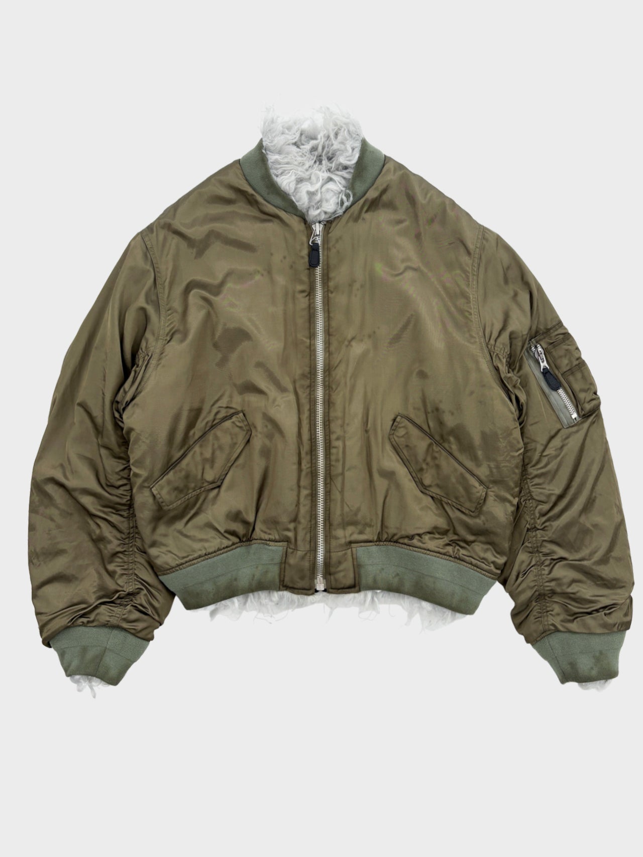 【8月15日(土)12:00発売】doublet / SMOKE FUR BOMBER JACKET (KHAKI)