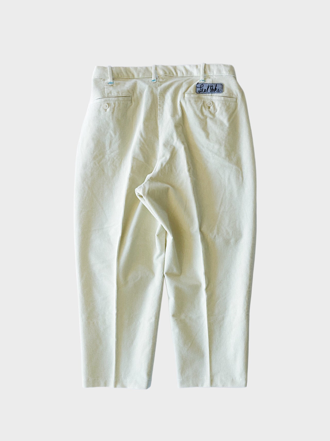 【12月中旬販売開始】AlexanderLeeChang / SMPL CORDY ANCLE PANTS 25 (OFF WHITE)