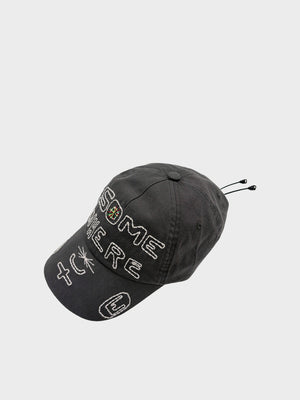 SOMEWHERE OUTSIDE HIKING COMPANY / SOHC Lettering Embroidery Cap (CHARCOAL)