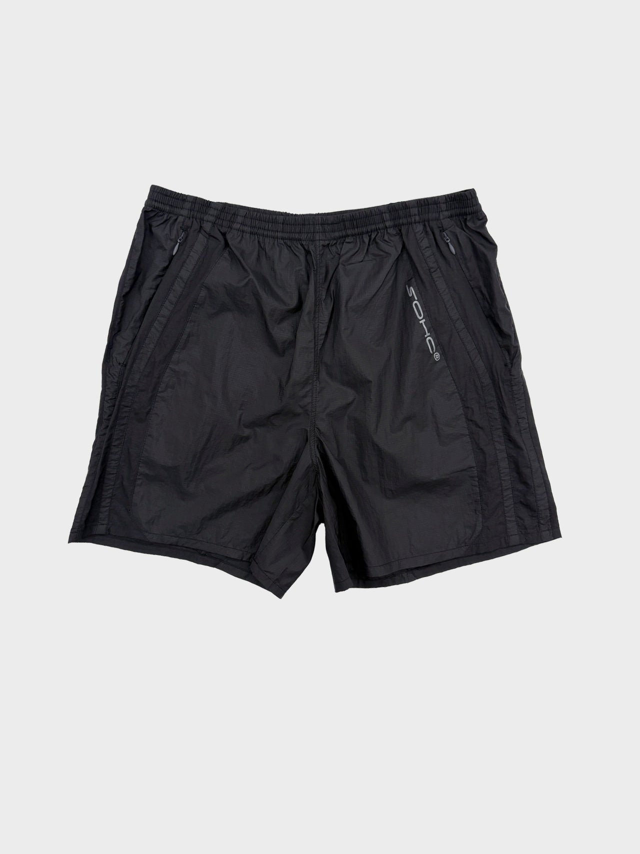 【3月14日(土)12:00販売開始】SOMEWHERE OUTSIDE HIKING COMPANY / SOHC Smile Pocket Track Shorts (BLACK)