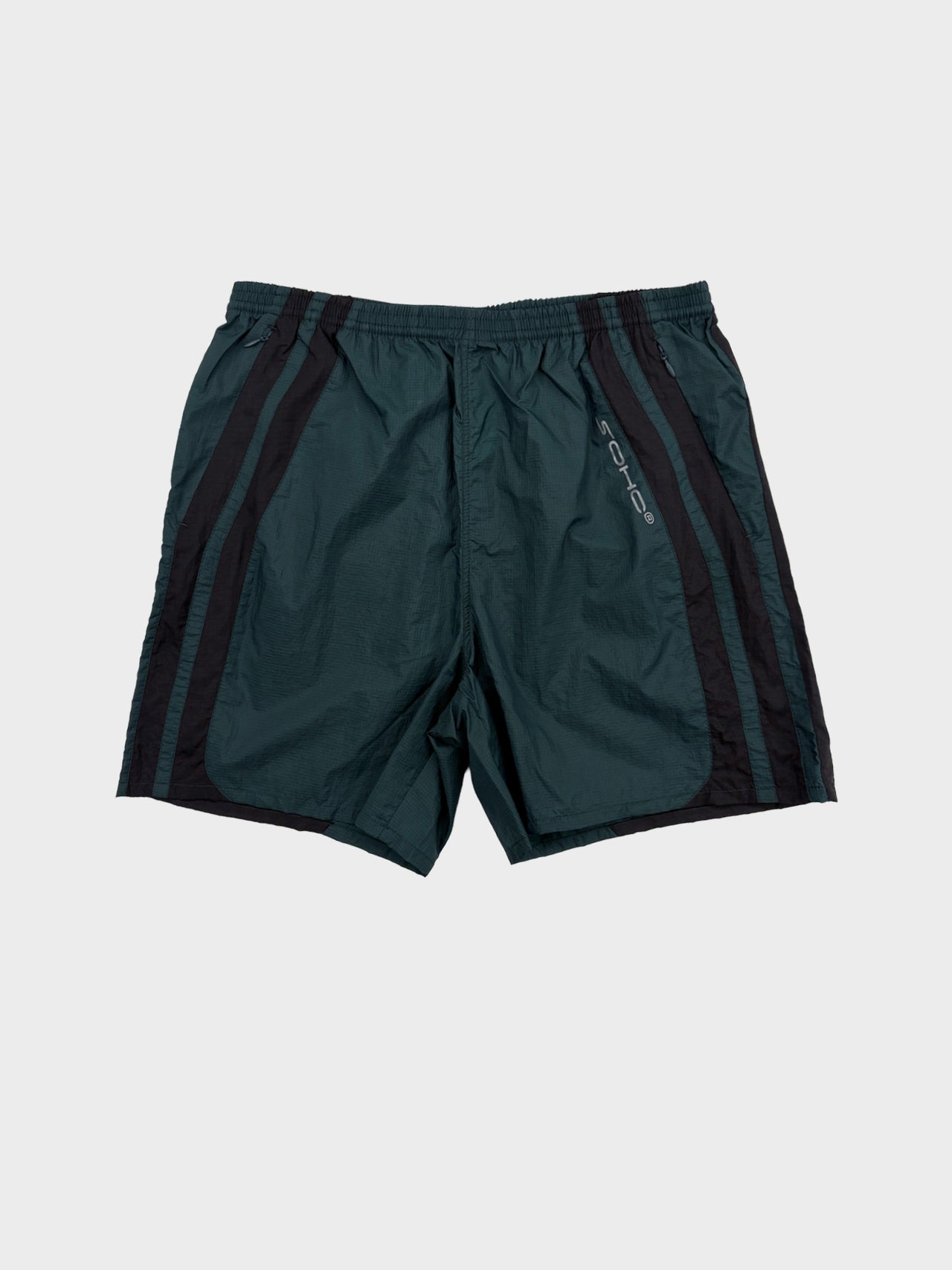【3月14日(土)12:00販売開始】SOMEWHERE OUTSIDE HIKING COMPANY / SOHC Smile Pocket Track Shorts (D.GREEN)