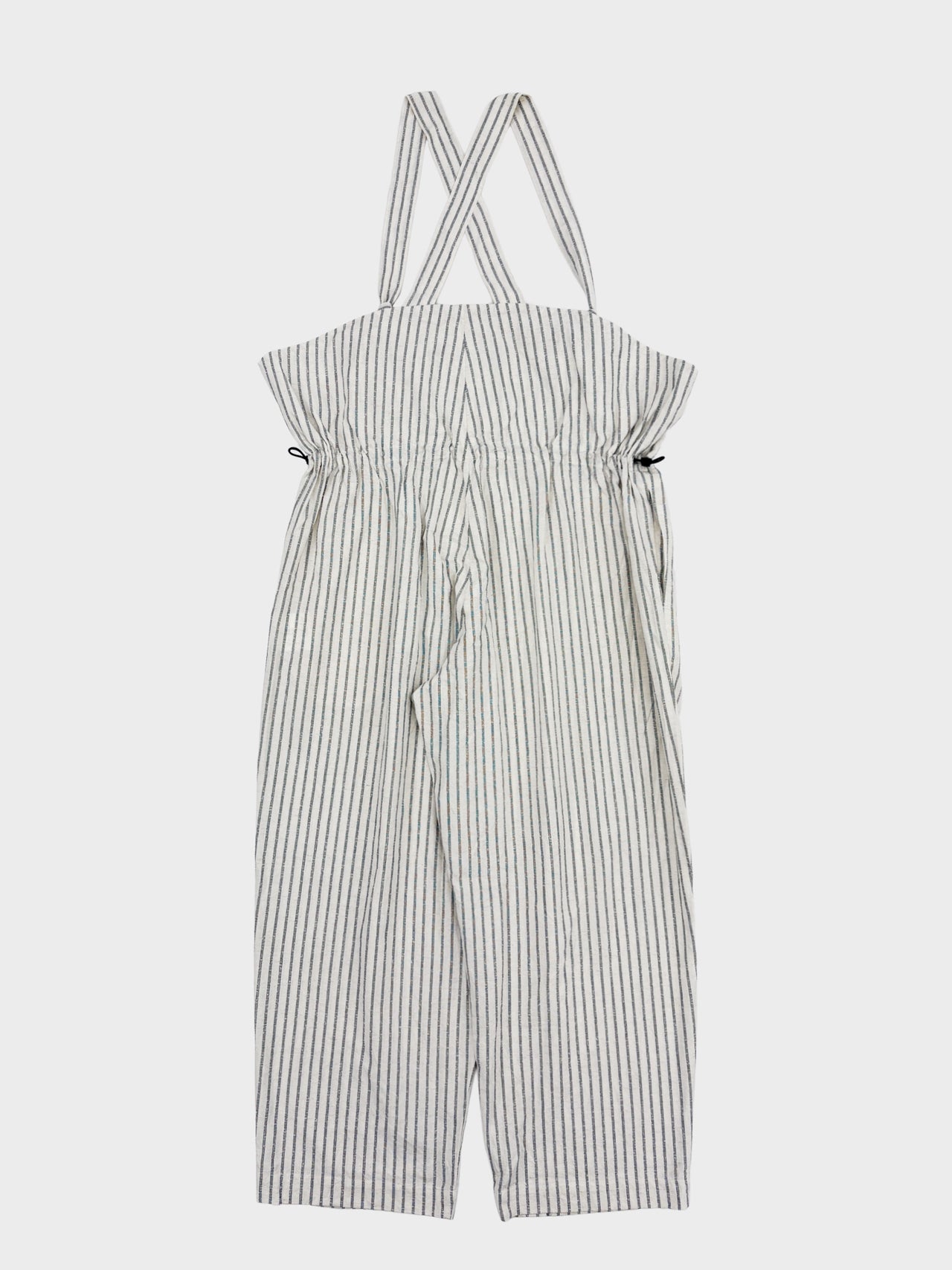 【1月2日(金)12:00販売開始】my beautiful landlet / STRIPE CURL YARN OVERALL (WHITE)