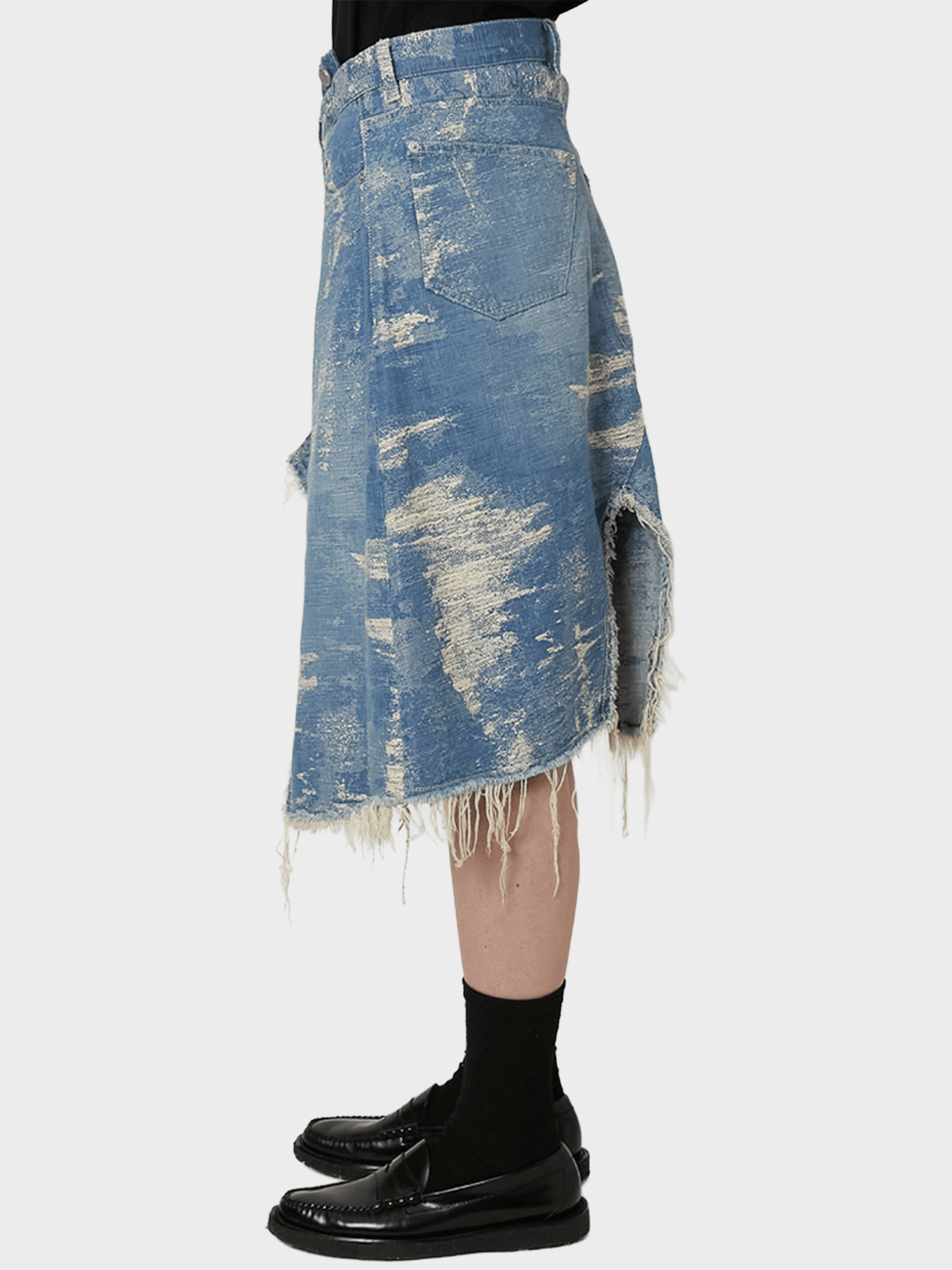 【12月20日(土)販売開始】TAAKK / WRAP SKIRT (INDIGO BLEACH)