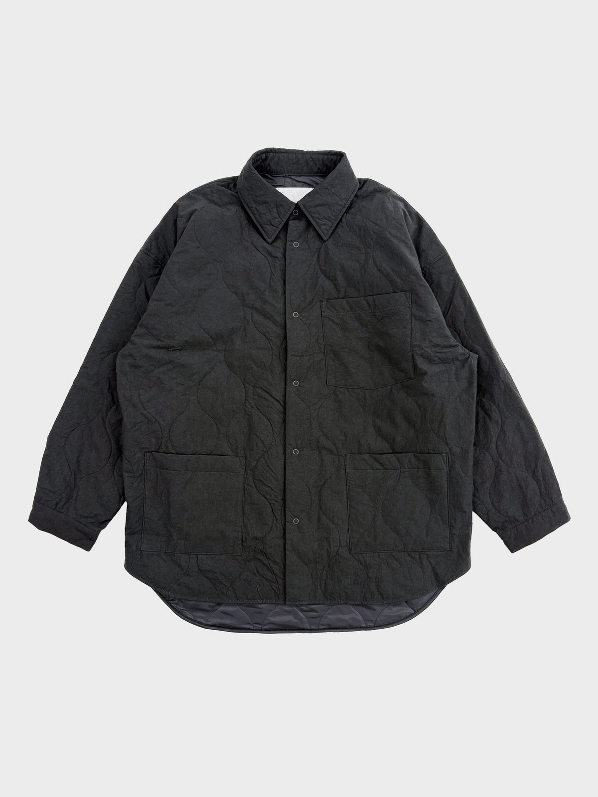 VOAAOV / THIN QUILT SHACKET (BLACK)