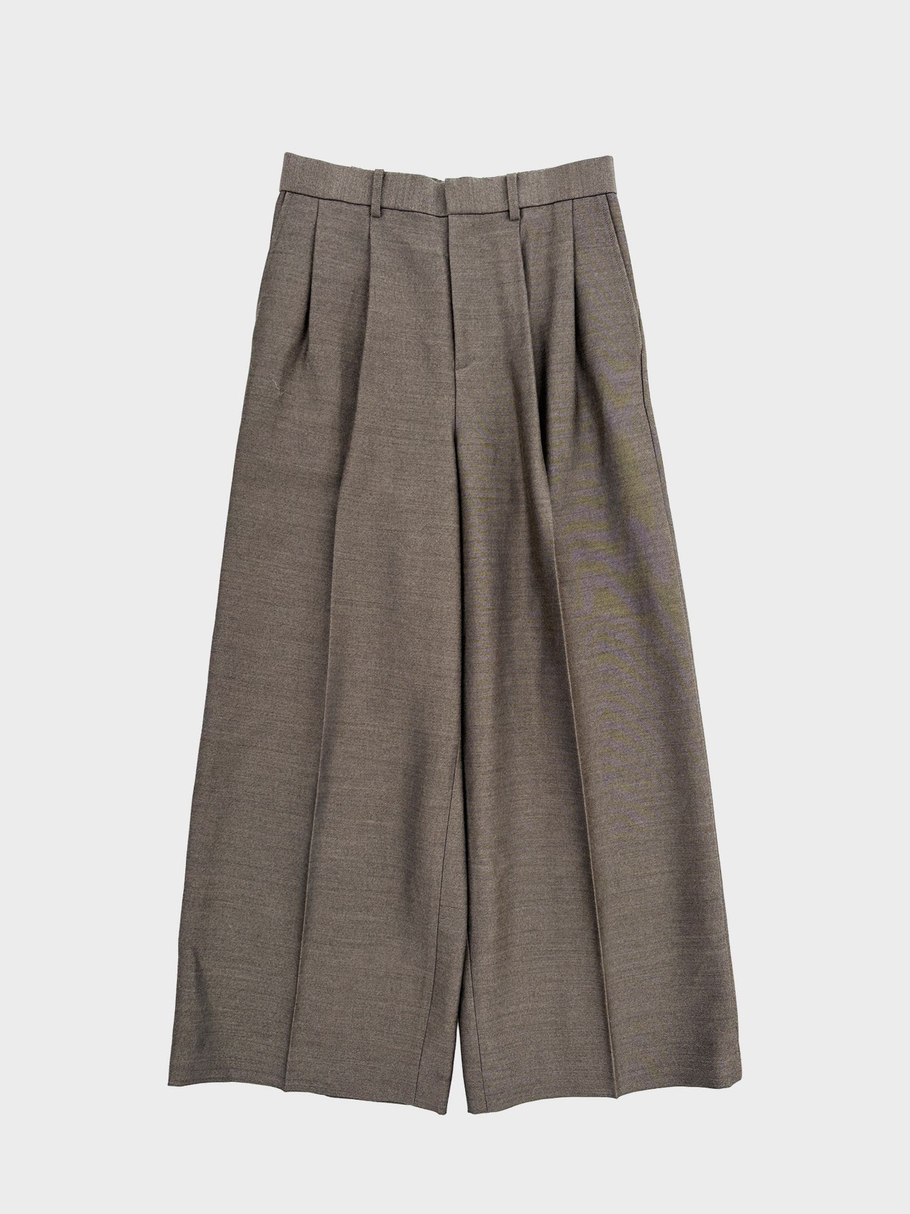 【8月22日(土)12:00発売】TAAKK / TWO-TUCK WIDE TROUSERS (BROWN)