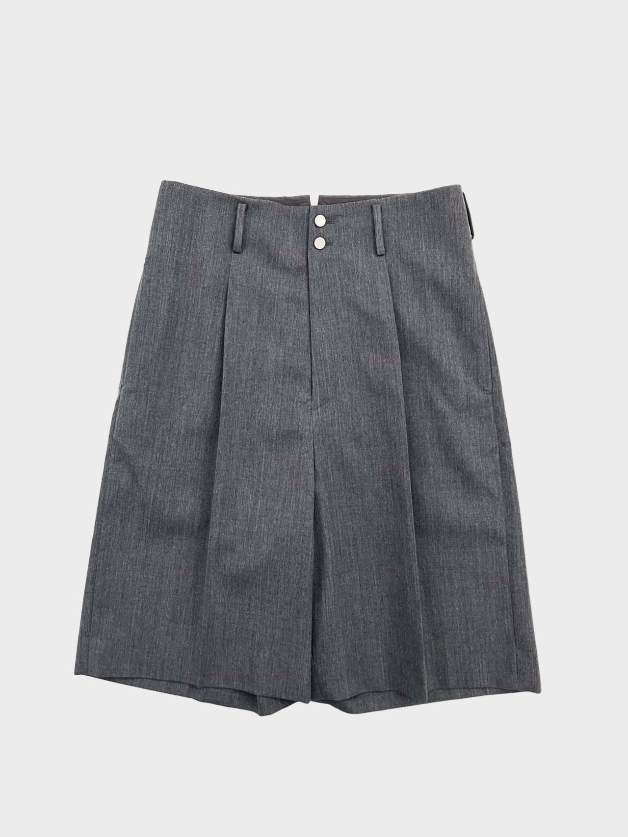 FUMITO GANRYU  / THREE-QUARTER LENGTH LOOSE TROUSERS (DARK GRAY)