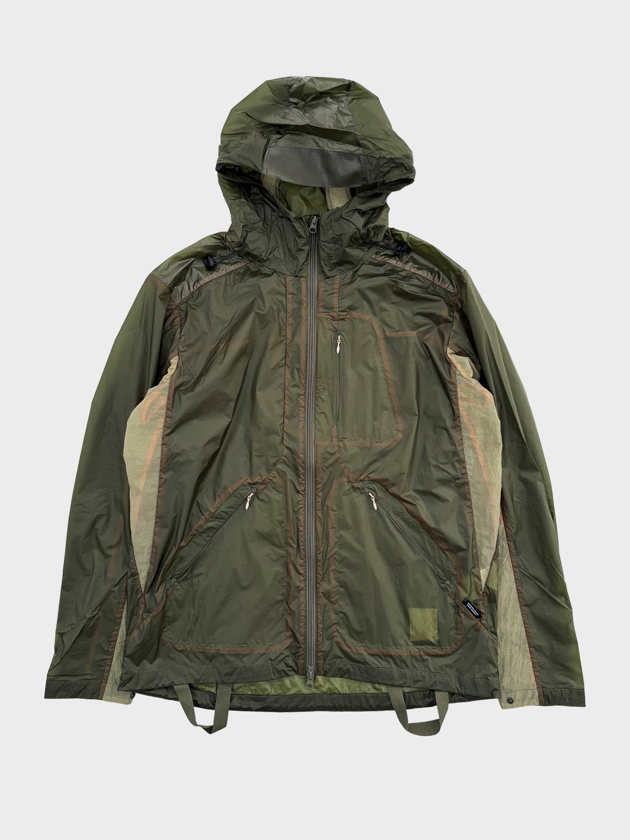 【3月14日(土)12:00販売開始】SOMEWHERE OUTSIDE HIKING COMPANY / Translucent Bounded Seam Windbreaker (KHAKI)