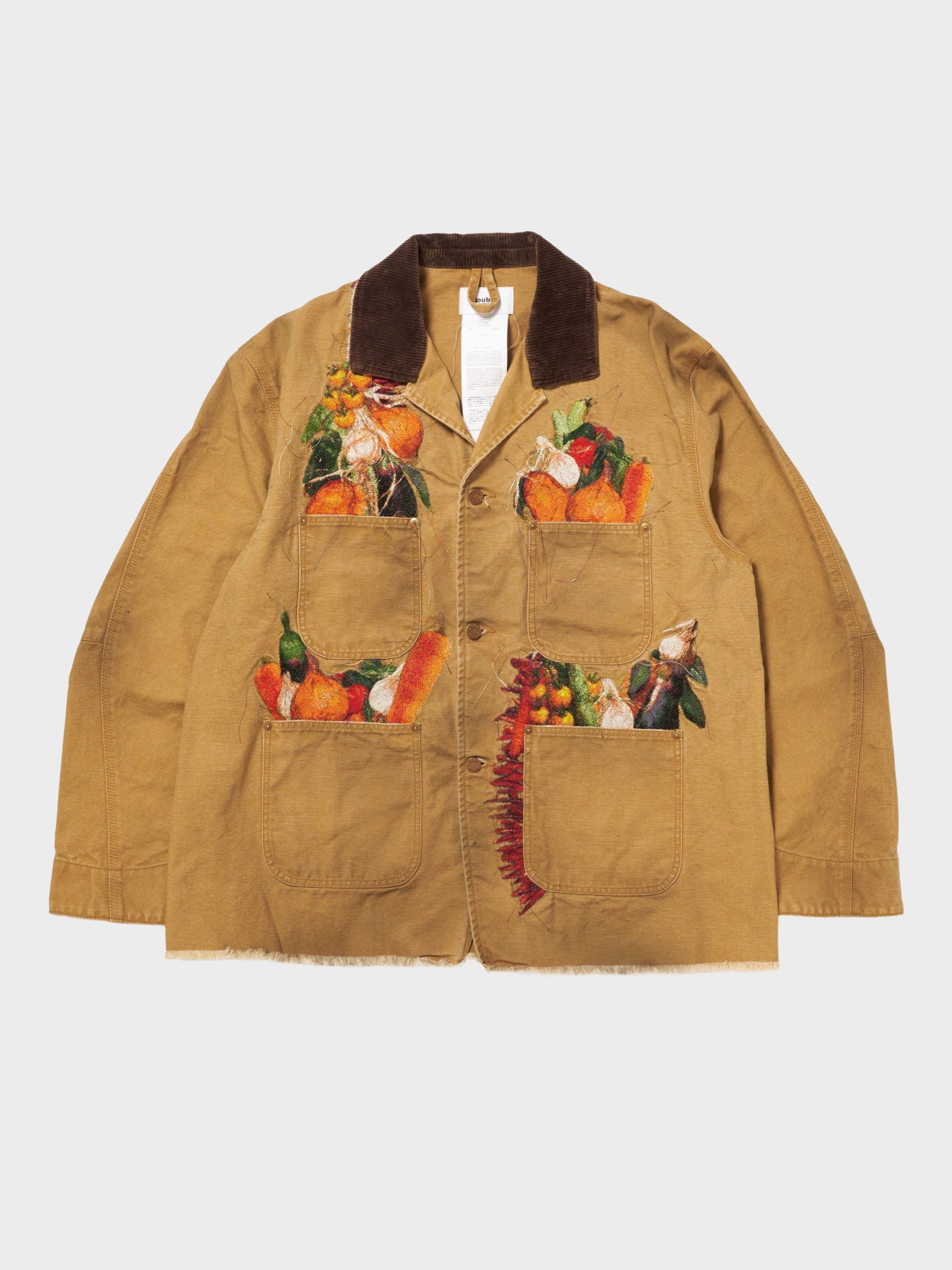 doublet BURNING EMBROIDERY ジャケット M doublet / VEGETABLE EMBROIDERY WORK JACKET (BEIGE)