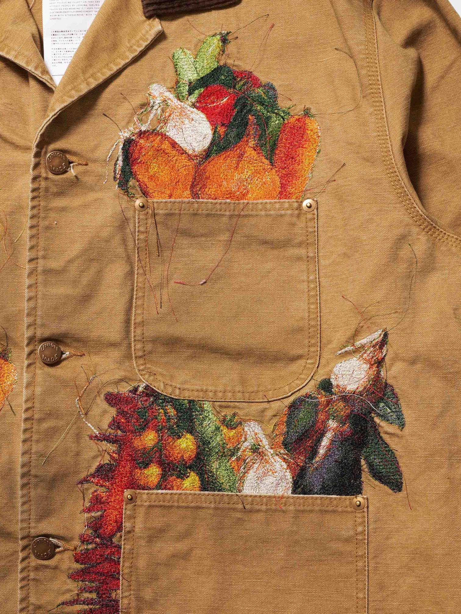 doublet / VEGETABLE EMBROIDERY WORK JACKET (BEIGE)