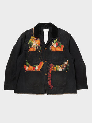 doublet / VEGETABLE EMBROIDERY WORK JACKET (BLACK)