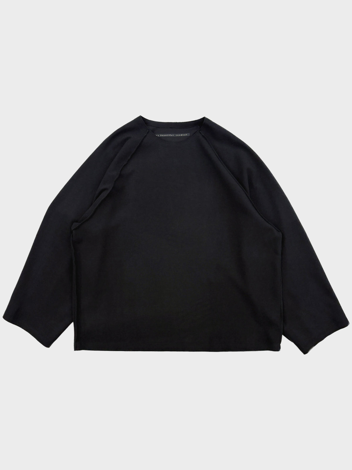 my beautiful landlet / WOOLET LONG SLEEVE TEE (BLACK)