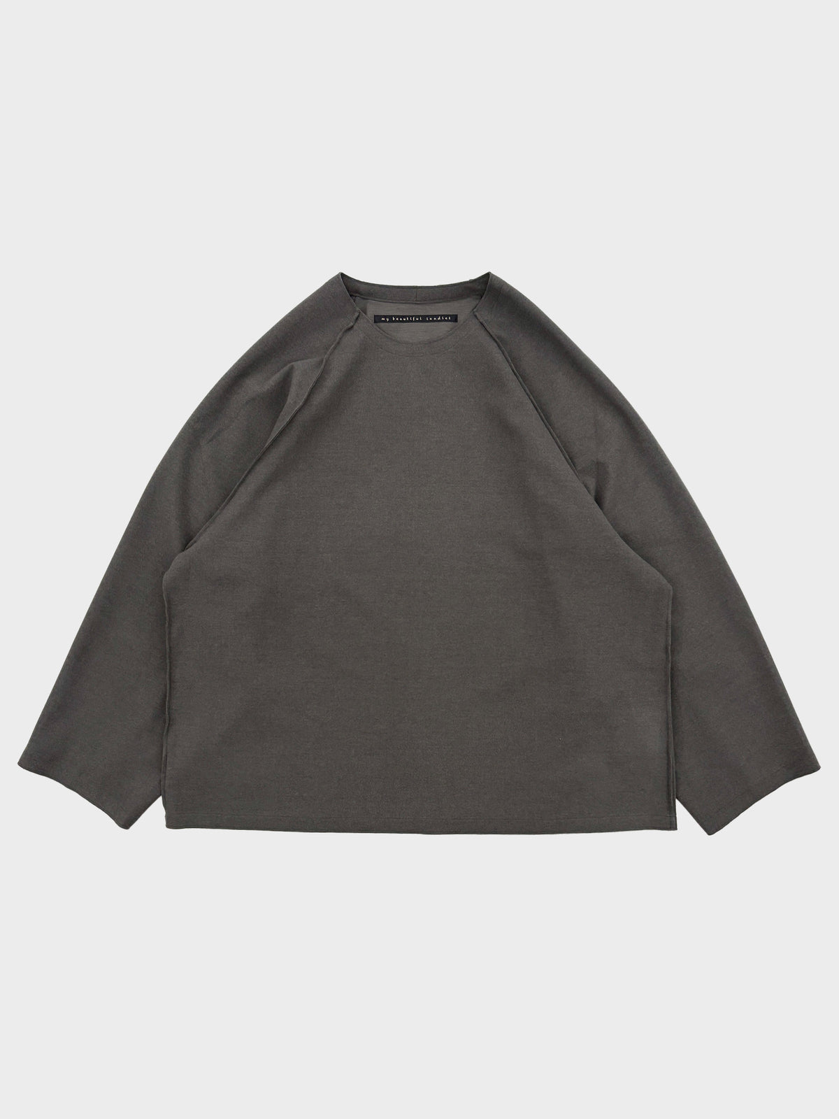 my beautiful landlet / WOOLET LONG SLEEVE TEE (CHARCOAL)