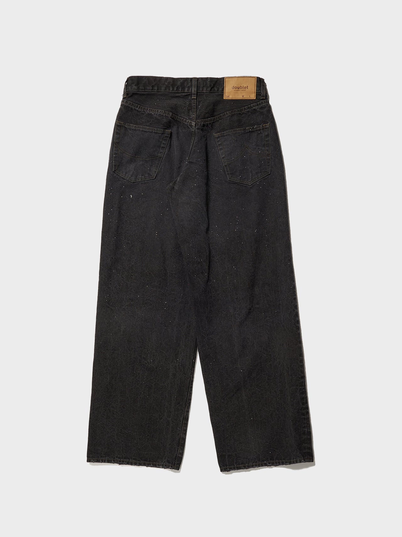doublet / WOVEN SEQUIN DENIM PANTS (BLACK) #49