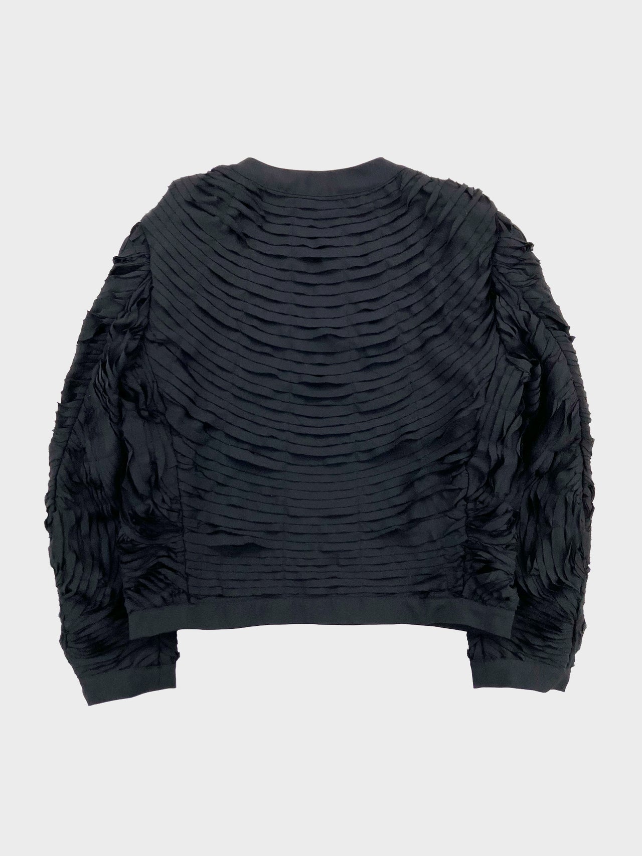 TAAKK / ALL EMBROIDERY NO COLLAR JACKET (BLACK)