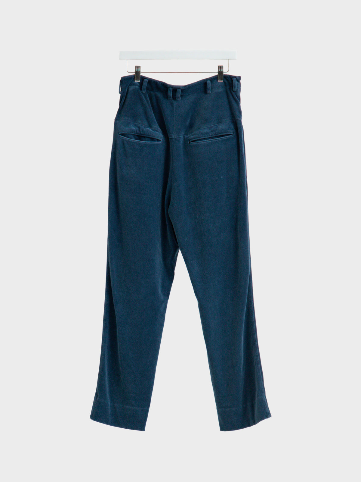 【10月24日(土)発売)】SOSHIOTSUKI × ASICS / HIGH WAIST DOUBLE POCKET VINTAGE VELVET PANTS (BLUE)