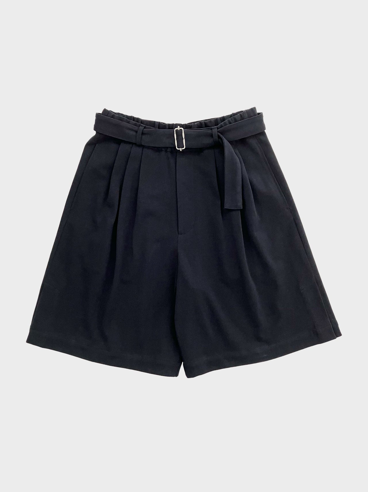 VOAAOV / JERSEY BELTED SHORT PANTS (BLACK)