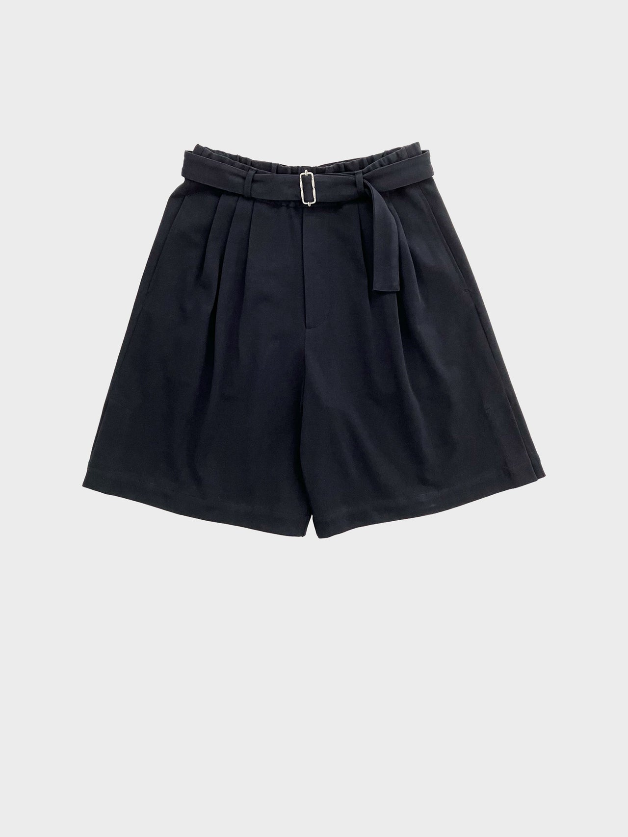 VOAAOV / JERSEY BELTED SHORT PANTS (BLACK)