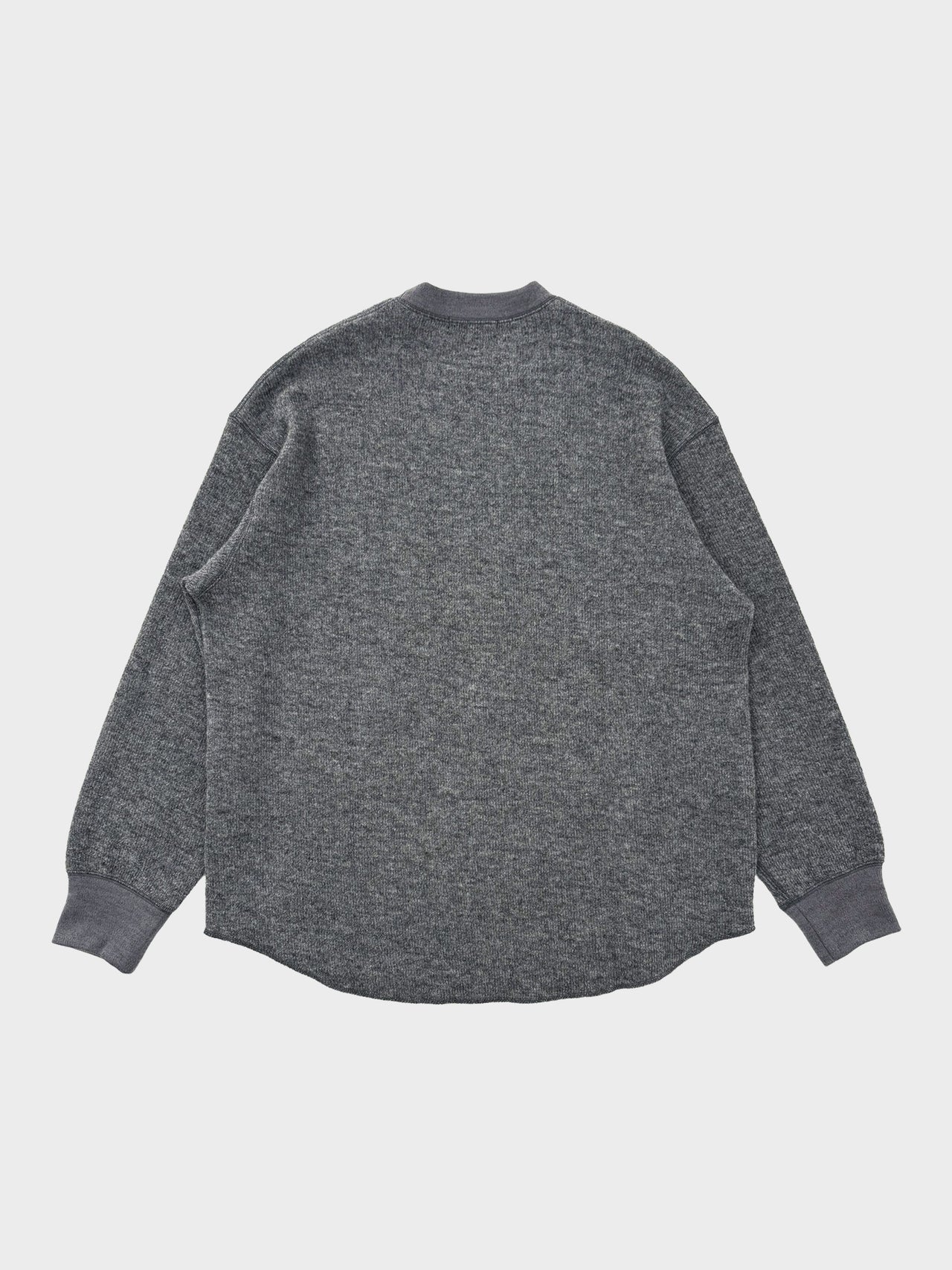 SOSHIOTSUKI / WOOL DOUBLE FACE BIB SWEATSHIRT (GREY)