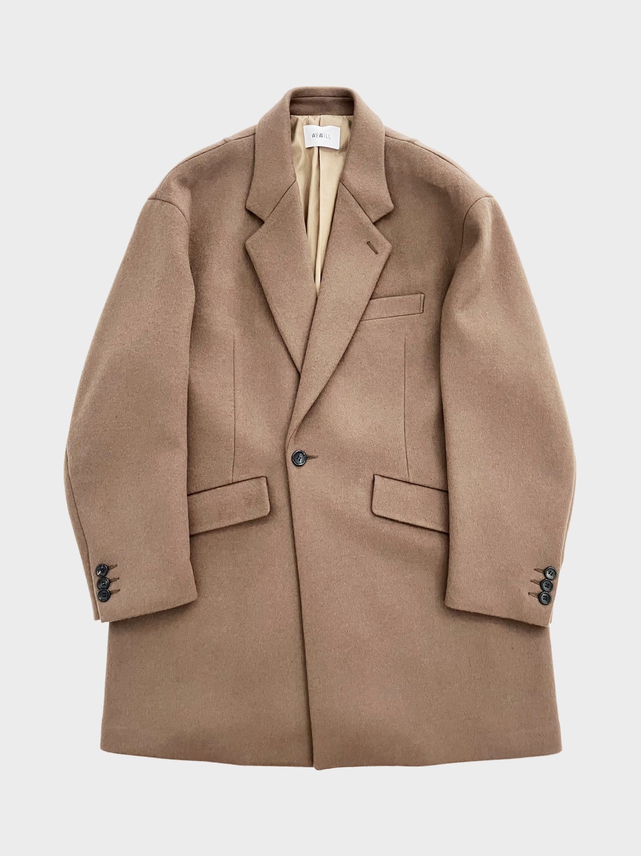 WEWILL /  CHESTER FIELD COAT (KHAKI)