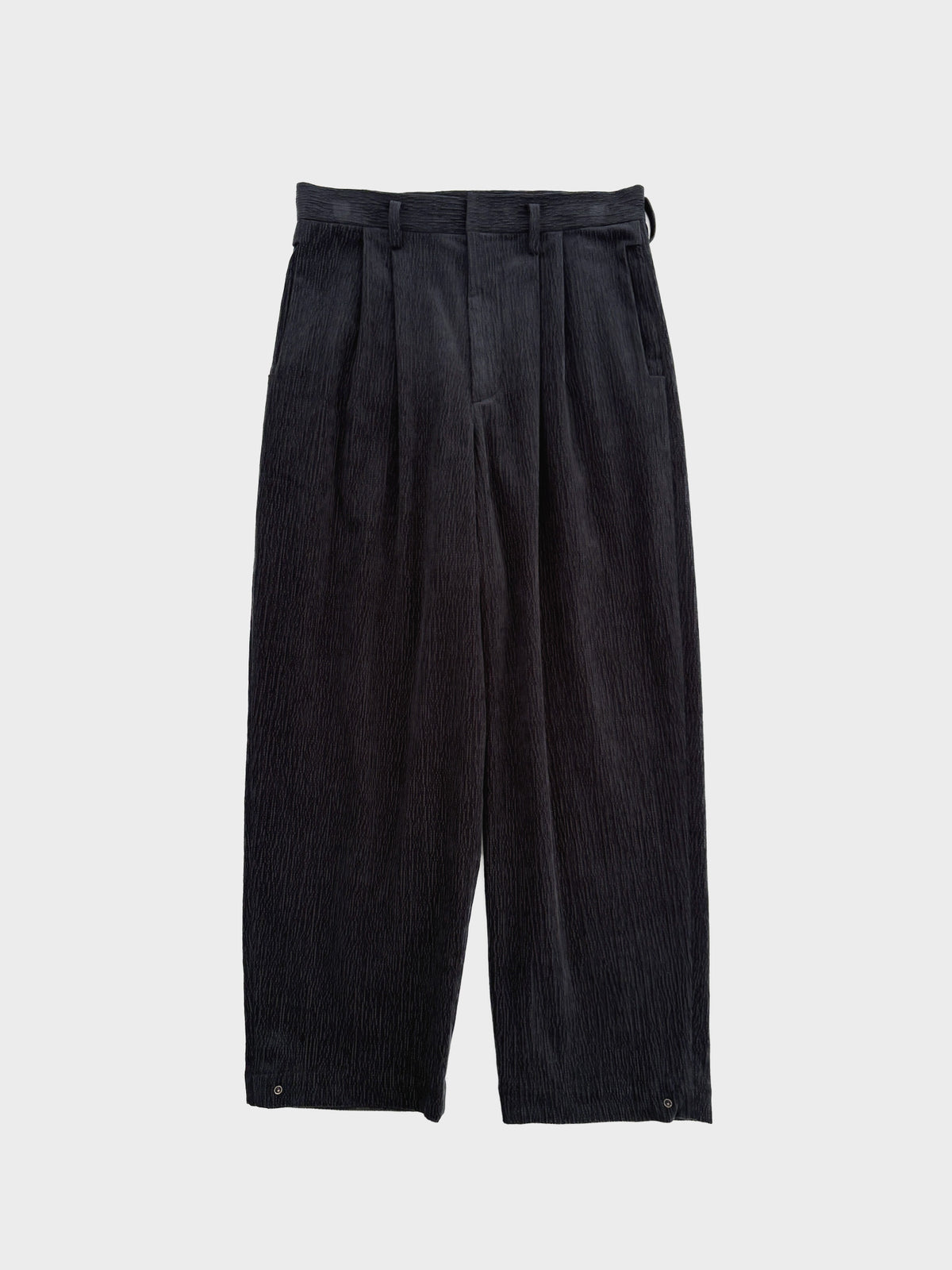 Dulcamara /  バークコーデュロイヘムタックPT (BLACK)