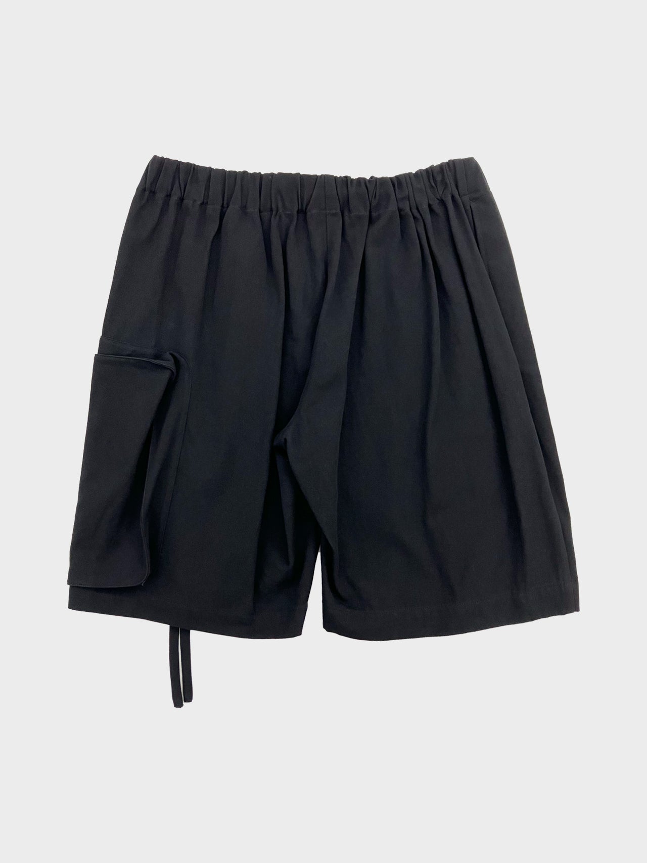 my beautiful landlet / COTTON LINEN EASY SHORTS (BLACK)