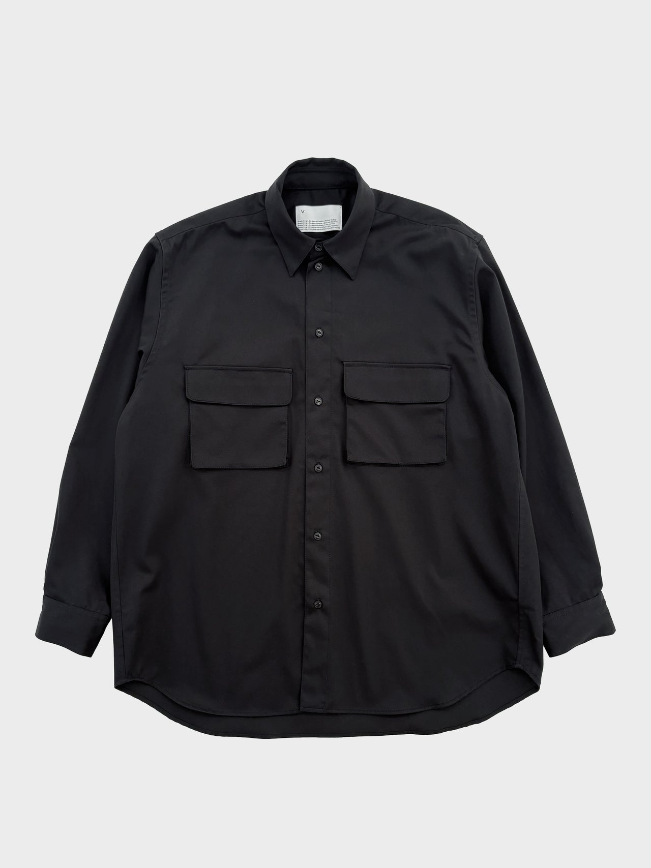 VOAAOV / COTTON TWILL SHIRT (BLACK)