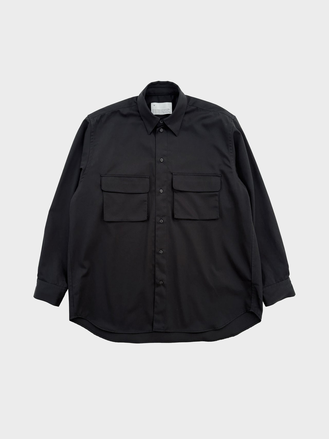 VOAAOV / COTTON TWILL SHIRT (BLACK)