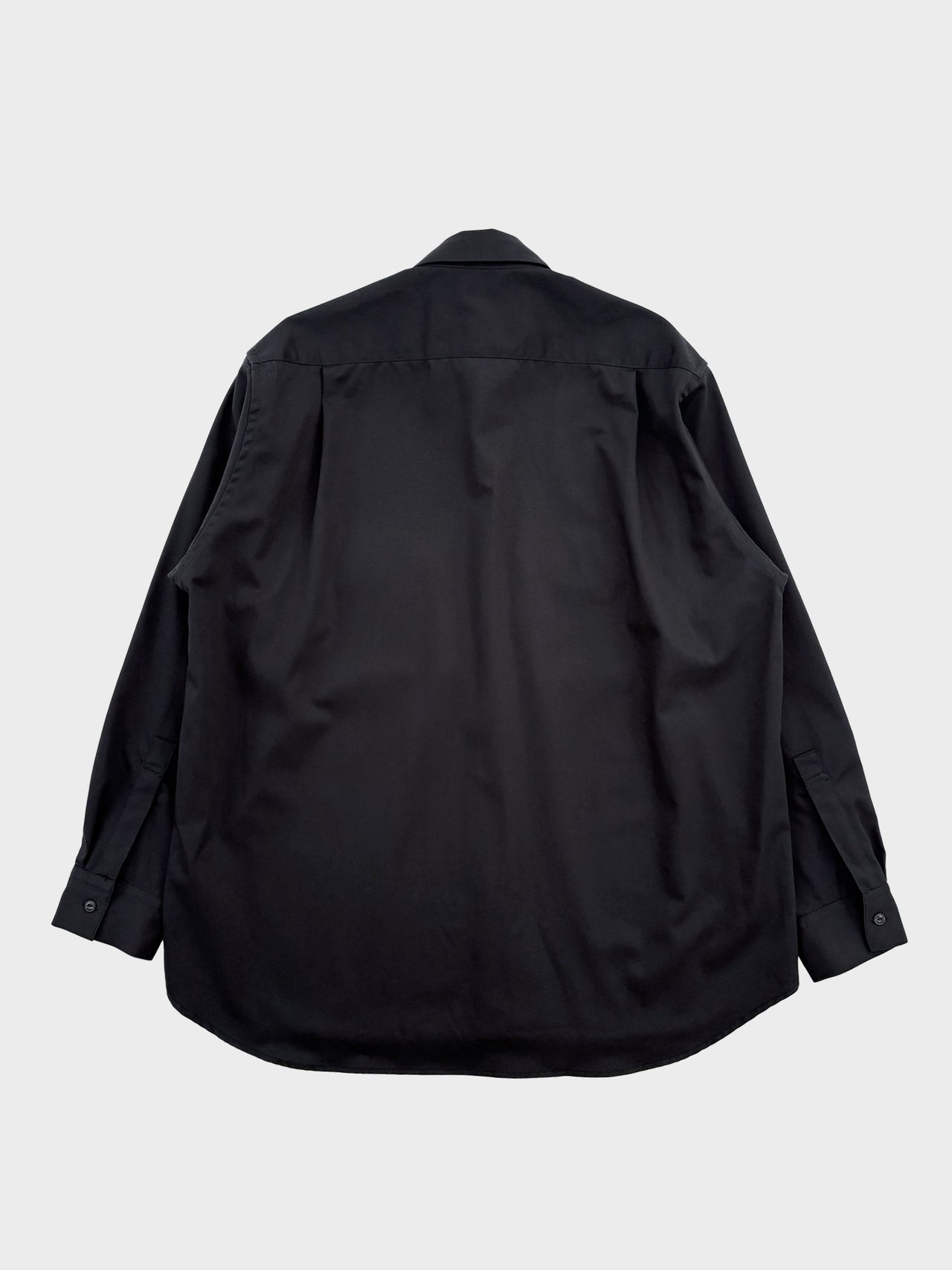 VOAAOV / COTTON TWILL SHIRT (BLACK)