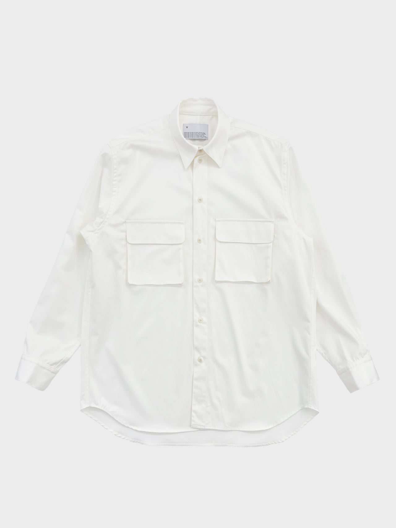 VOAAOV / COTTON TWILL SHIRT (WHITE)