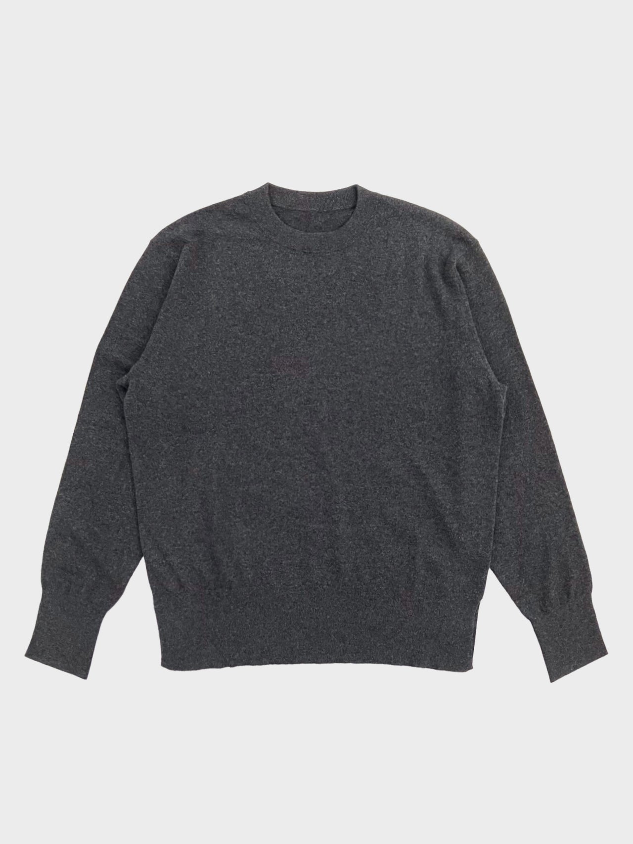 PICEA / 14GG CREW NECK KNIT (CHARCOAL)