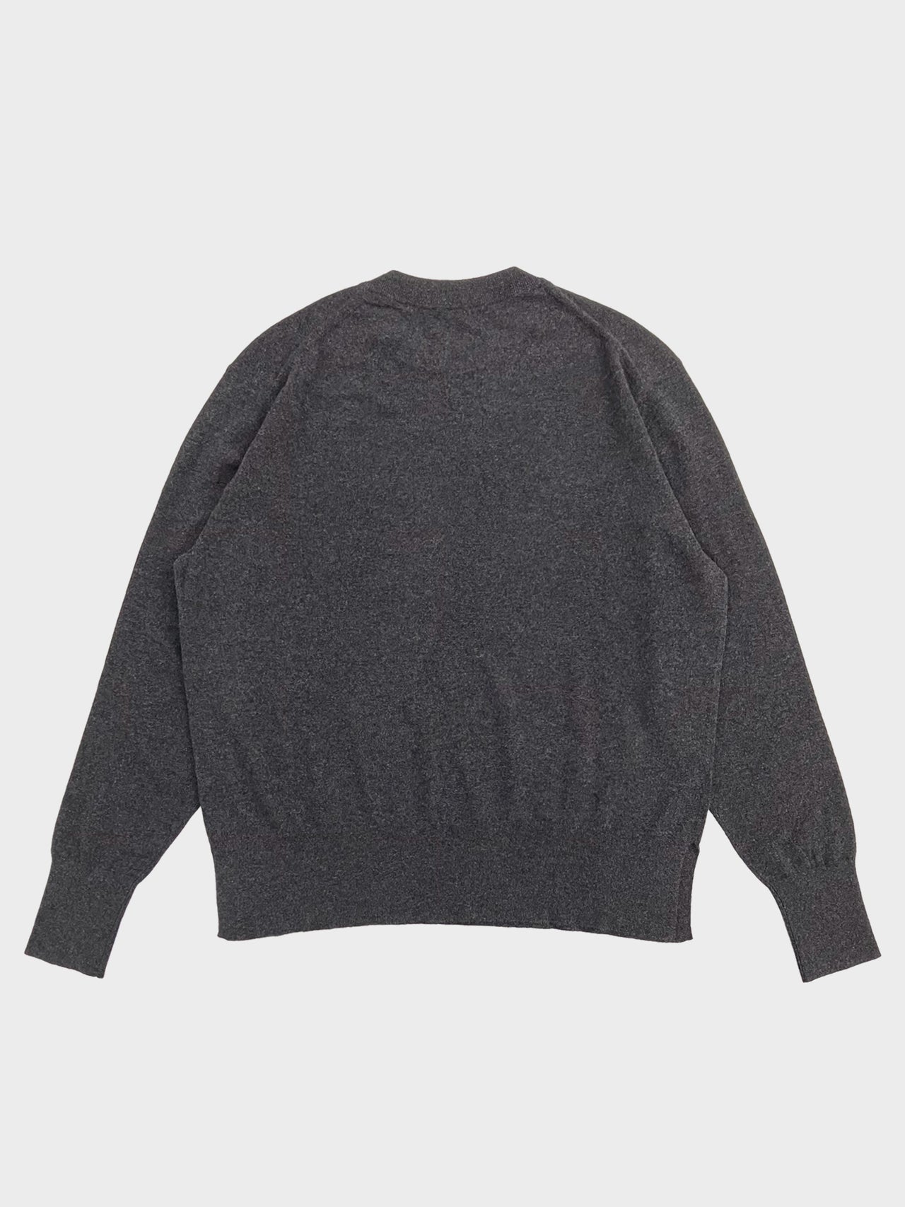 PICEA / 14GG CREW NECK KNIT (CHARCOAL)