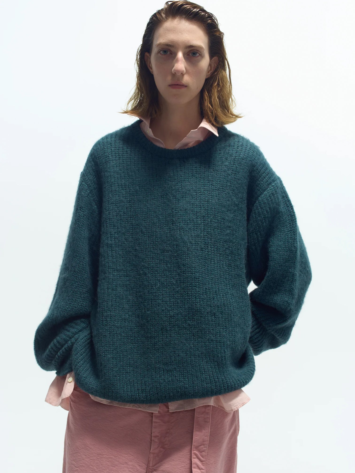 URU(ウル)/CREW NECK KNIT/Y.Green URU / ウル | CREW NECK SWEAT