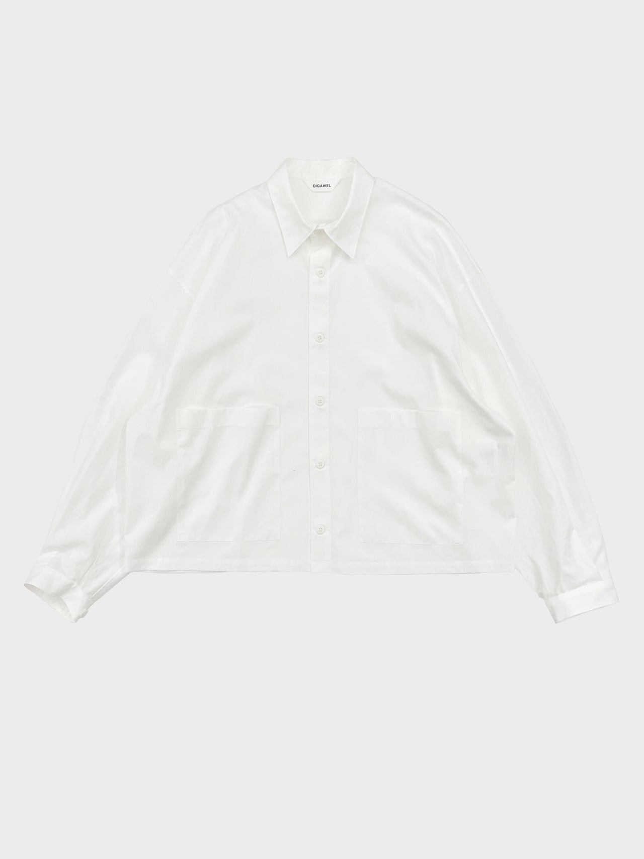 DIGAWEL / CROP TOP SHIRT①(BROADCLOTH) (WHITE)