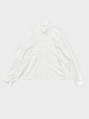 DIGAWEL / CROP TOP SHIRT①(BROADCLOTH) (WHITE)