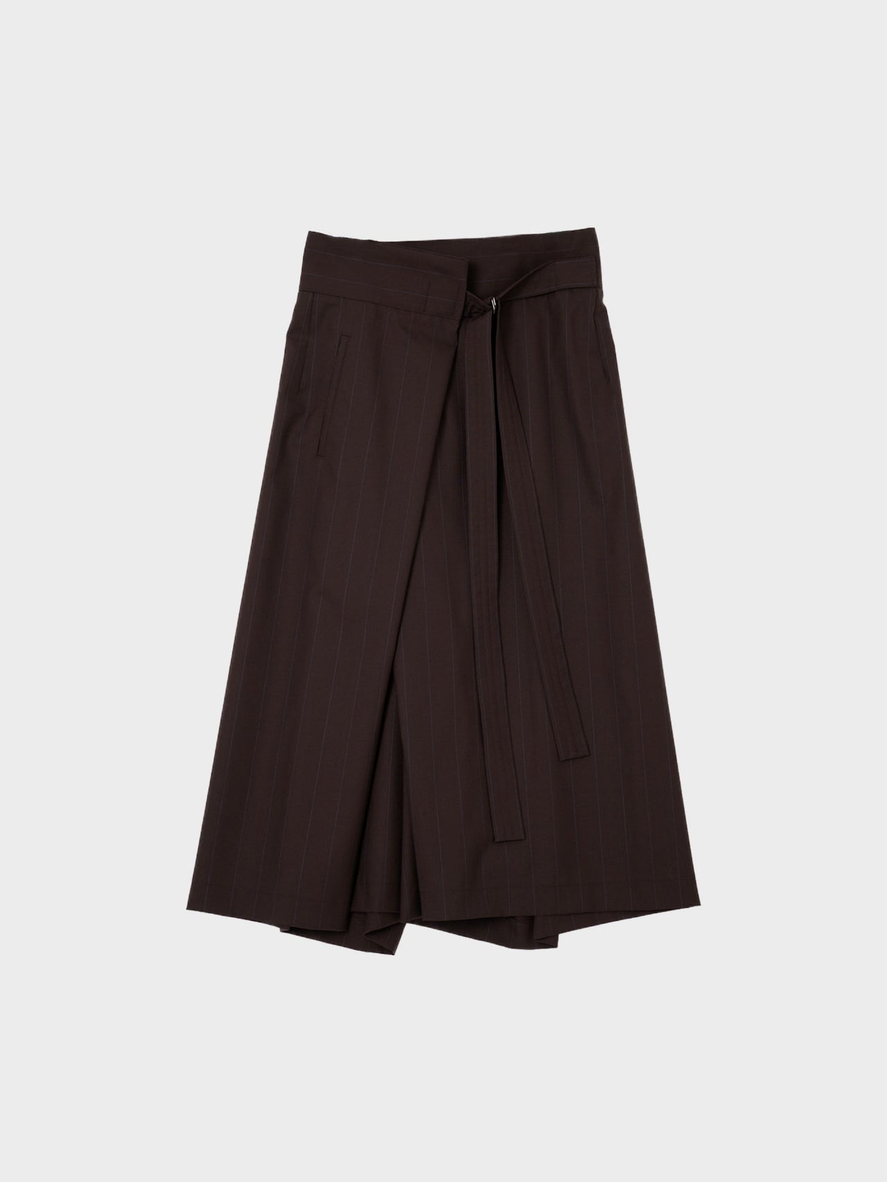 UJOH / CROPPED WRAP PNT (CHOCOLATE)