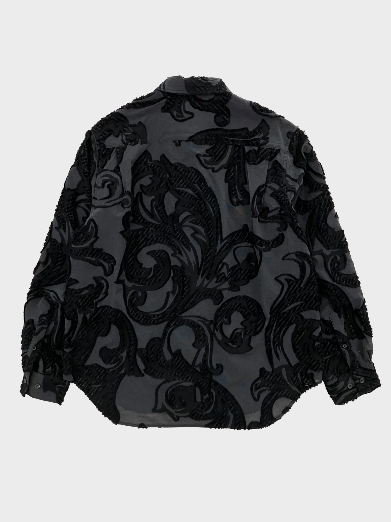 TAAKK / EUROPEAN MOTIF CUT JACQUARD SHIRTS (BLACK)