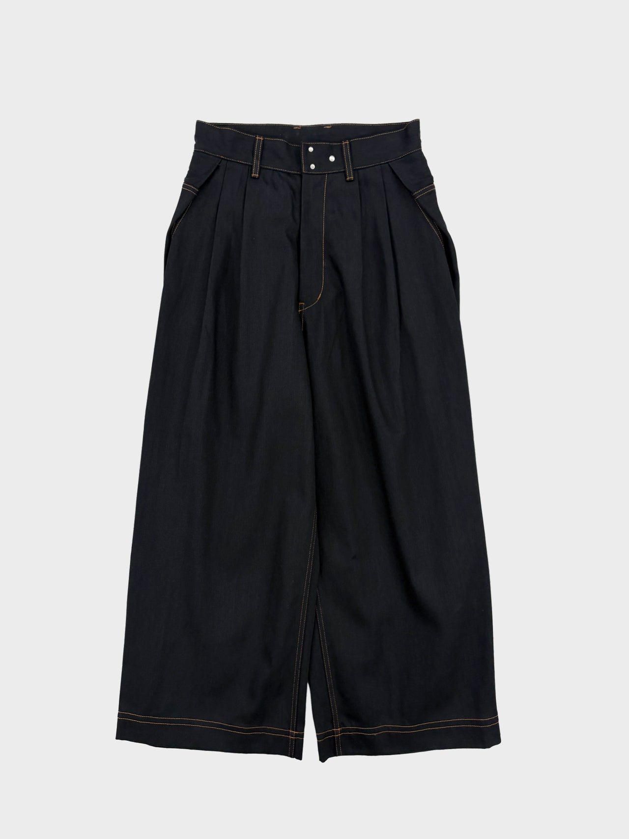 my beautiful landlet / RIGID DENIM PANTS (BLACK)